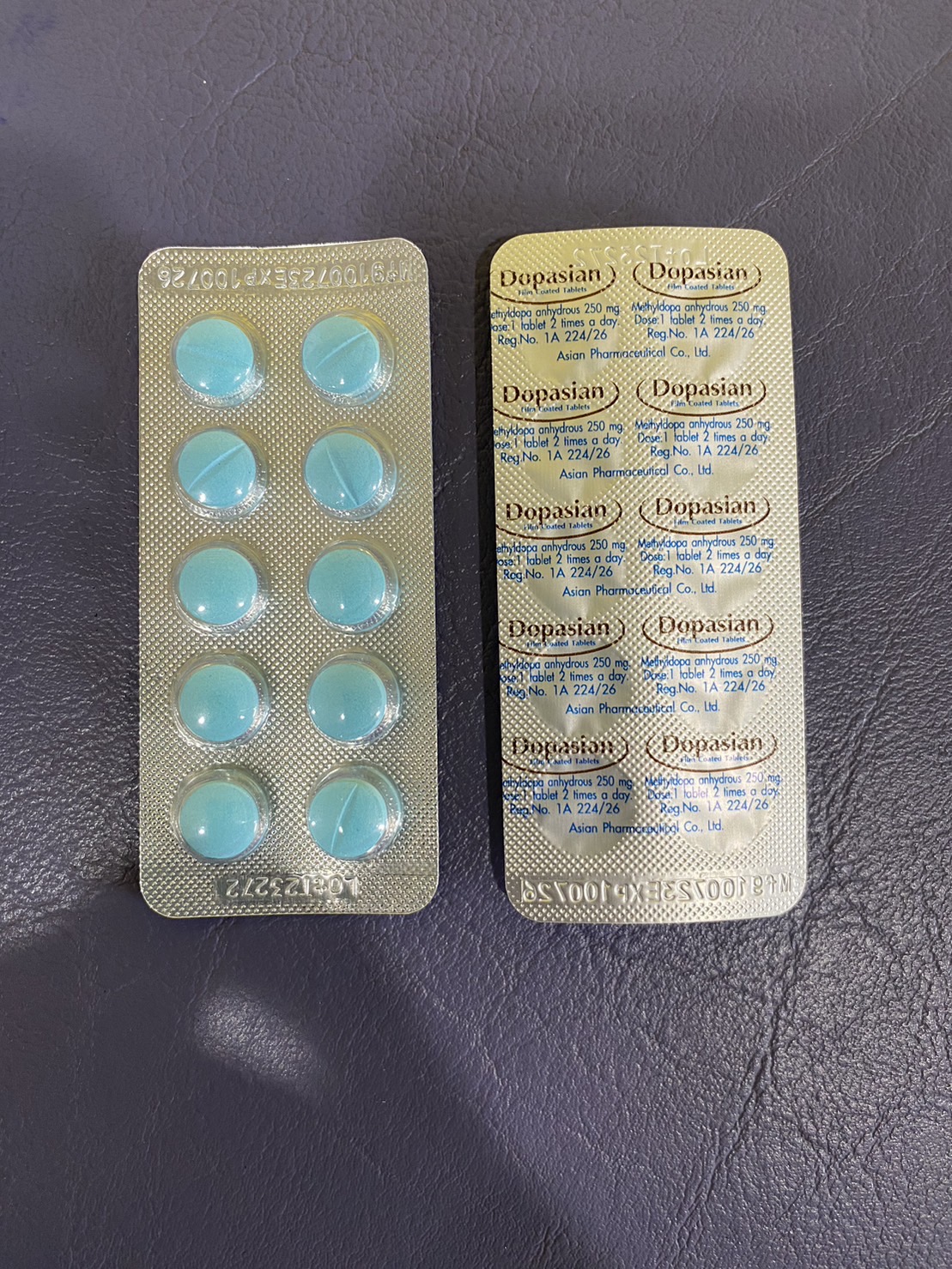 Methyldopa (Aldomet) 250 mg